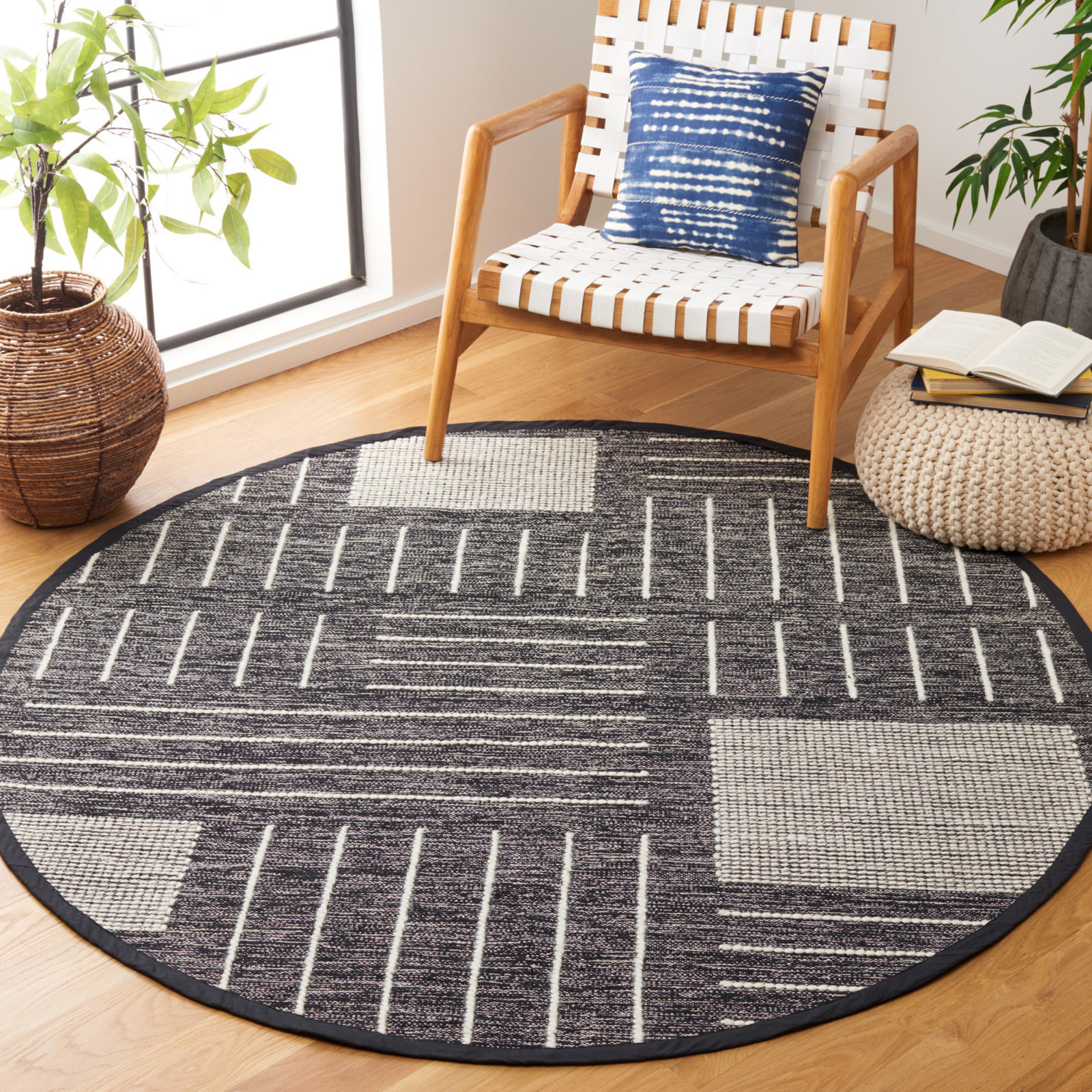 Flore Handmade Rug, Round 6'