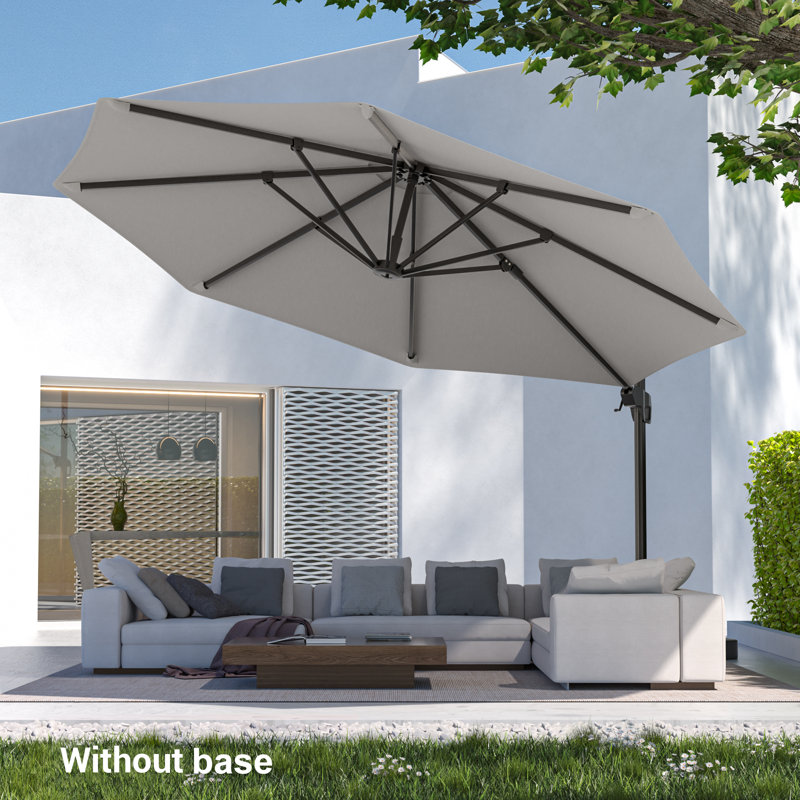 Parasol en porte-à-faux 11 'Bevins, Gris