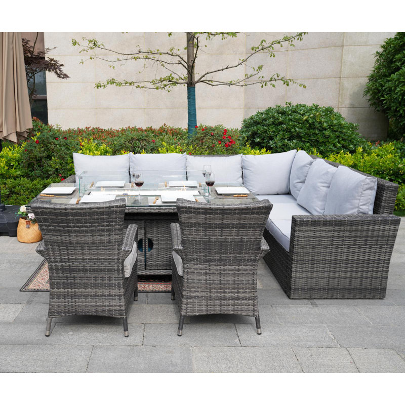 Aerolyn 8 - Person Patio Conversation Set with Cushions