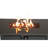43" Smoked Glass Metal Rectangle Fire Pit-1942165077