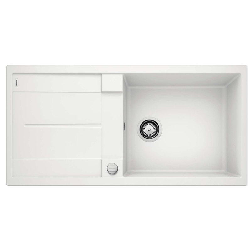 Metra Xl Single Bowl Inset Kitchen Sink, White