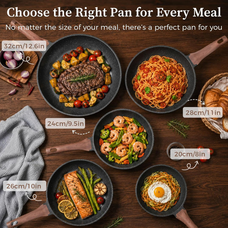 Frying Pan, 29.7cm W, White