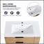 Meuble-lavabo mural de 30 po avec lavabo, tiroir à fermeture en douceur et tablette latérale pour les maisons modernes
