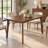 Solid Wood Dining Table with Tapered Legs, Rectangular Kitchen Table for Small Space Dining Room-1697988528