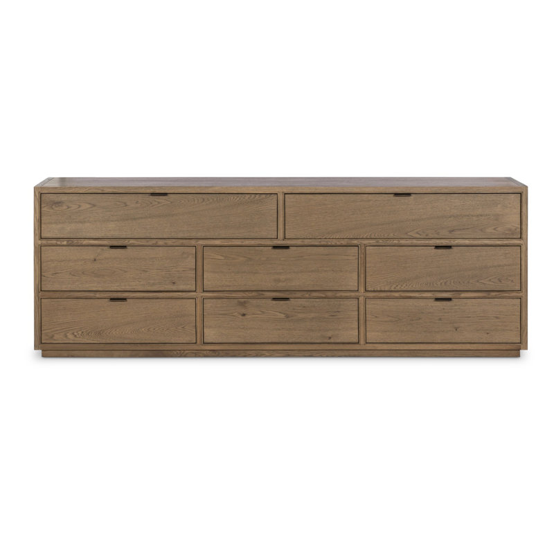 Kodo 8 Drawer Dresser-Light Brown Oak