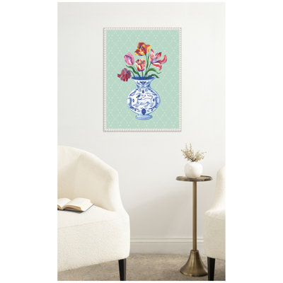 "Tulip Vase" par Lucia Gianello, reproduction d'art sur toile encadrée