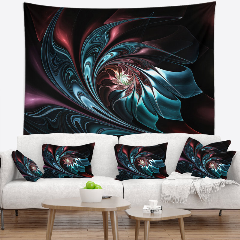 Tapisserie florale, H 32 po x l 39 po