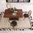 70.87" Multifunctional Extendable Rectangular Dining Table