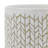 8" CHEVRON PLANTER W/ WOOD STAND, BEIGE