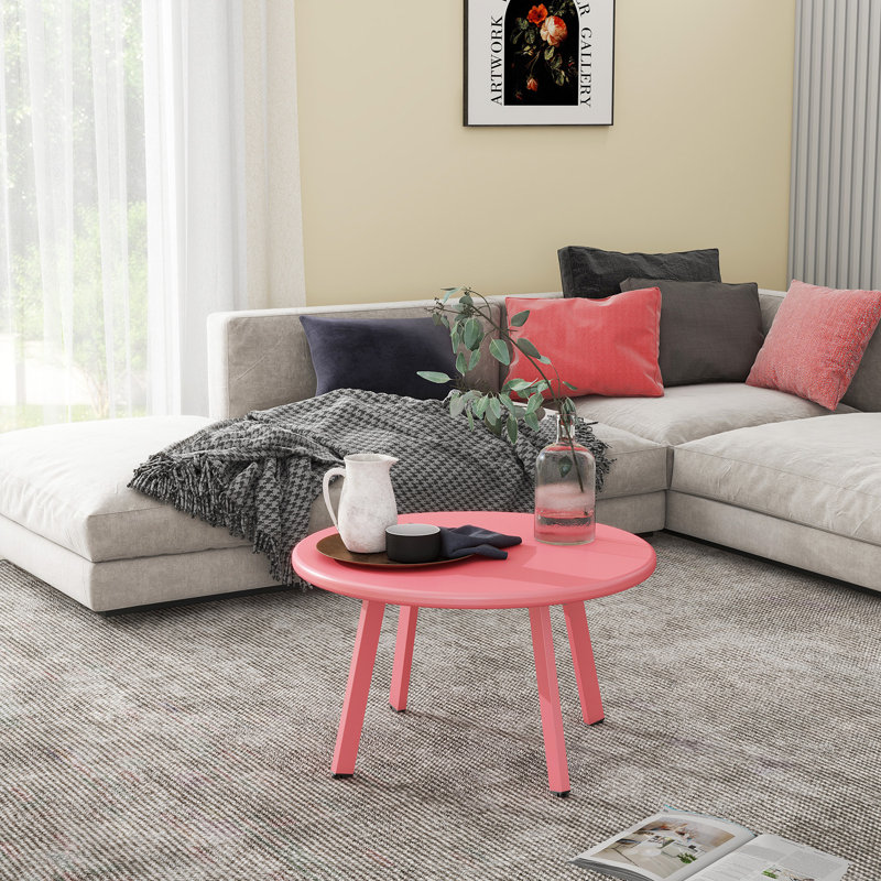 Table d'extérieur ronde 15,75 po Lakhdar, Rose