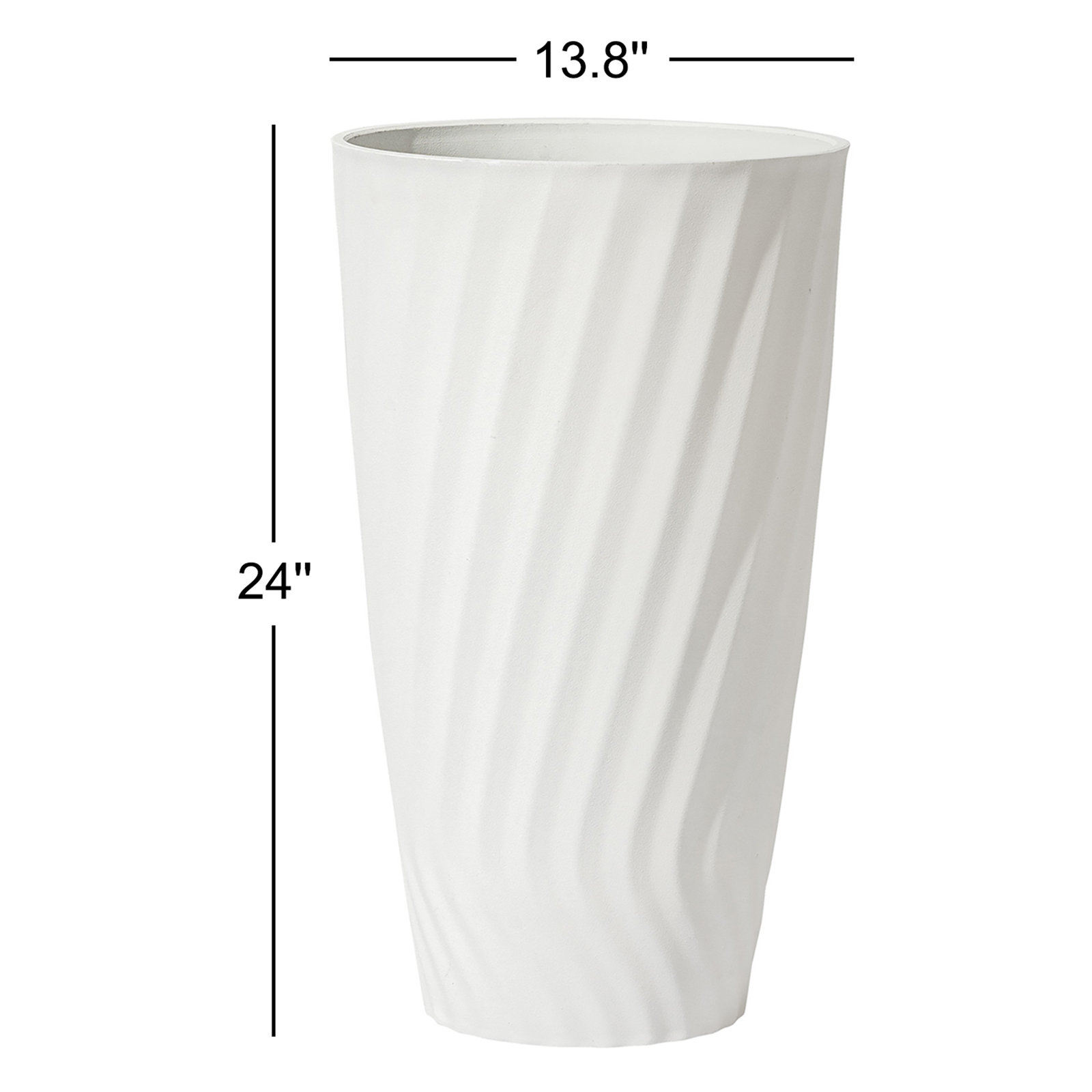 Boynton 14" Pot Planter, White, 1