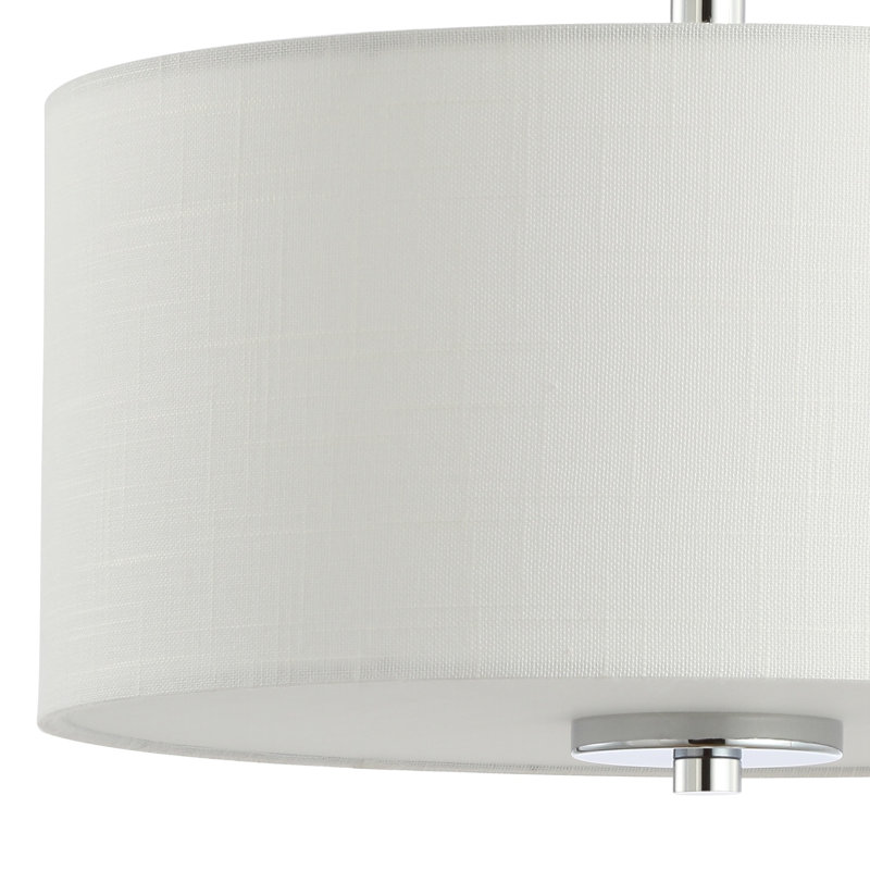 Winterton Fabric Semi Flush Mount, Chrome