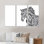 Portrait d'un cheval - ensemble d'art mural sur toile traditionnel encadré de 3
