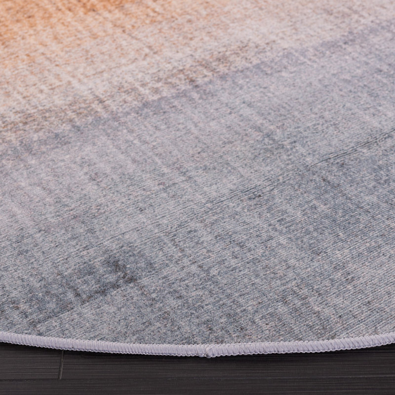 Tacoma Performance Machine Washable Abstract Rug, Round 6'