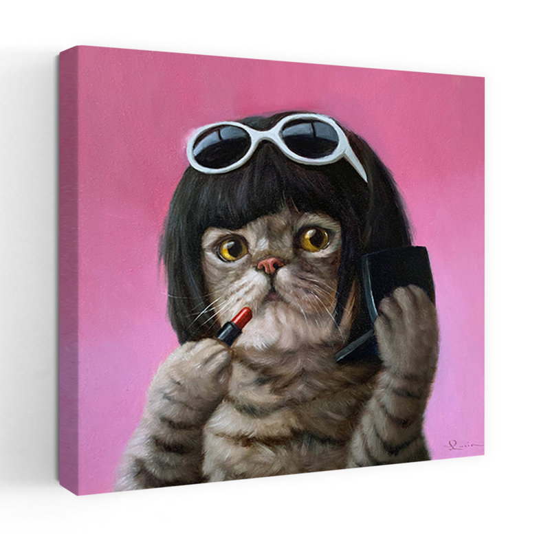Art urbain contemporain Bob Cat, H 18 po x l 18 po