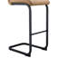 2 tabourets de bar en tissu brun Tech, d'une hauteur de 42,5 po - confort moderne. Siège doux. Pieds en métal. Dessous coulissant. Assemblage facile inclus. 2 tabourets hauts conçus pour le tissu du siège. Guide antidérapant noir stable