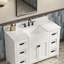 Meuble-lavabo autoportant 49 po avec comptoir en pierre artificielle 49 po