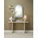 Capsule Travertine Table Lamp With Linen Shade