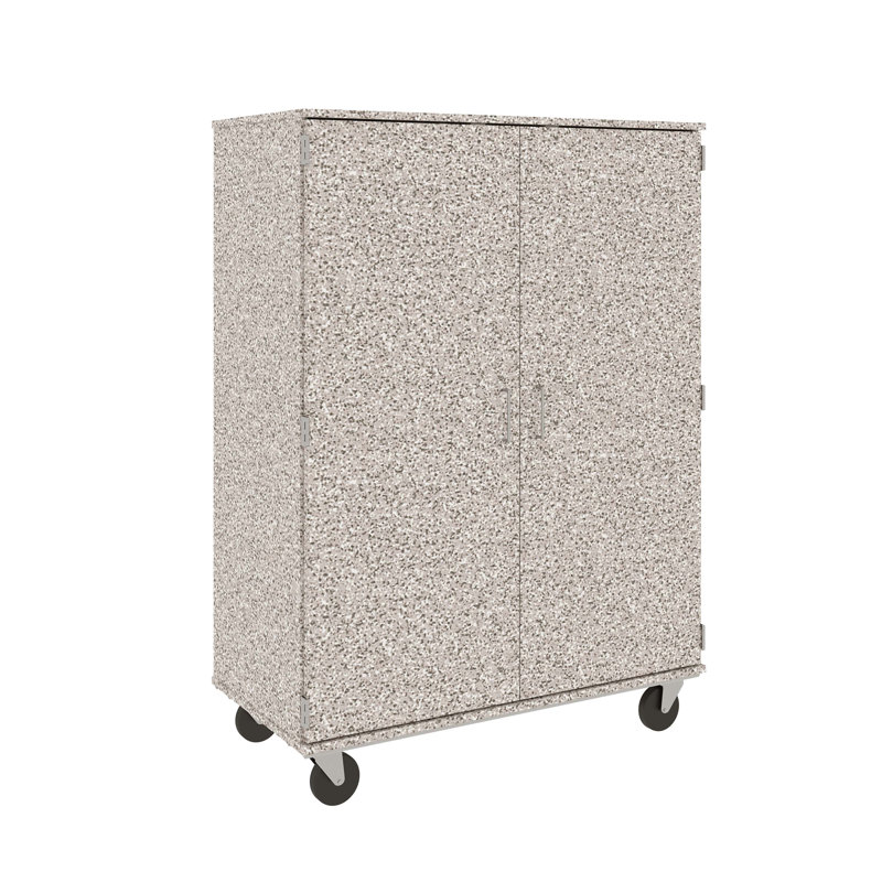 Armoire de salle de classe à 8 compartiments avec roulettes, Gris nébuleux