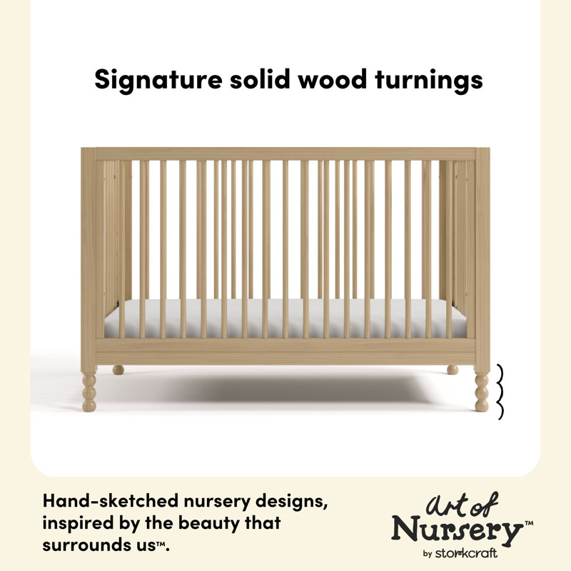 Rio 5-in-1 Convertible Crib with Toddler Guardrail, Driftwood