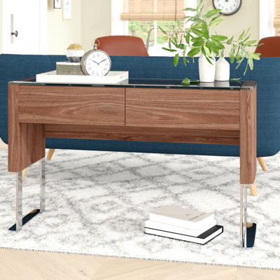 Champetres 47.2'' Glass Top Console Table