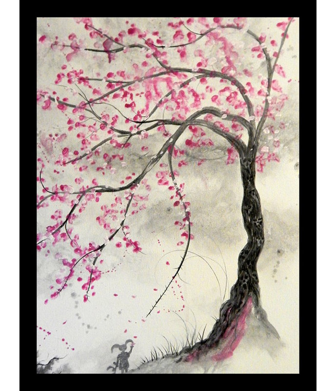 " Cherry Blossom Tree ", 16" H x 12" W x 1" D