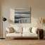 Art mural horizontal gris rayé-412227519