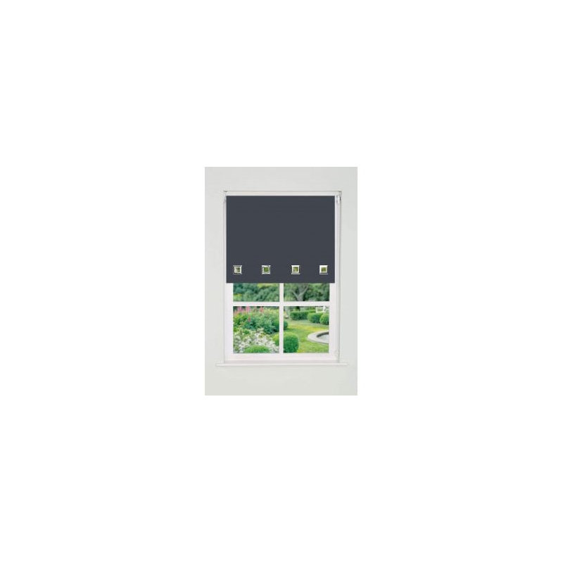 Semi Sheer Roller Blind, Grey, 50cm W x 165cm L