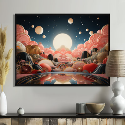 Sublime clair de lune Fantasies - Paysage abstrait, art mural, salon