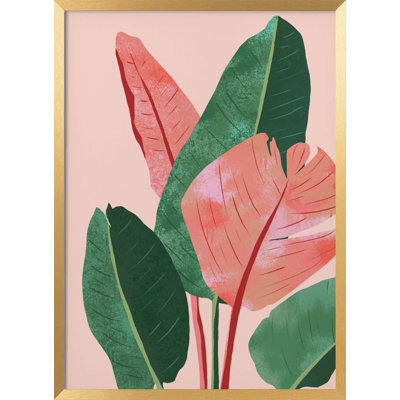 "Blush Tropical" Framed Textured Wall Art