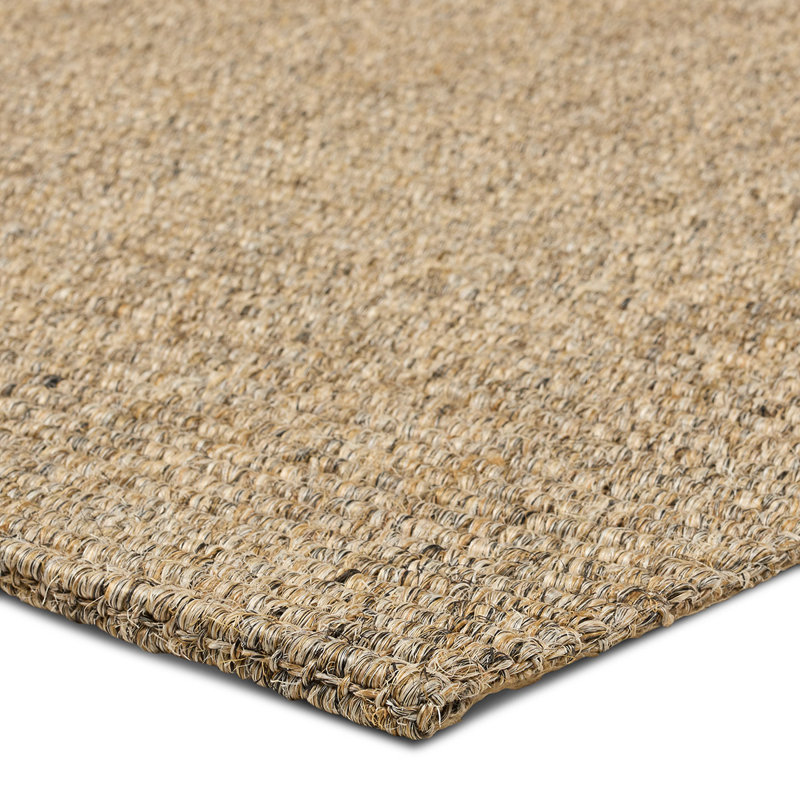 Handwoven Sisal Solid Tan Area Rug, Rectangle 7'9" x 9'9"