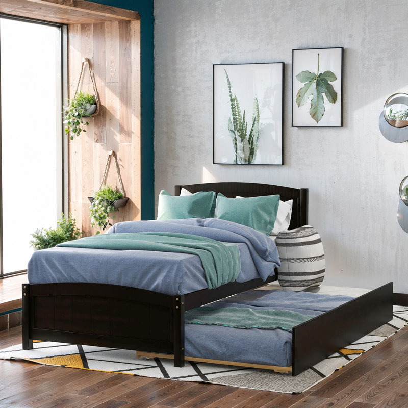 Lit plateforme simple avec lit gigogne