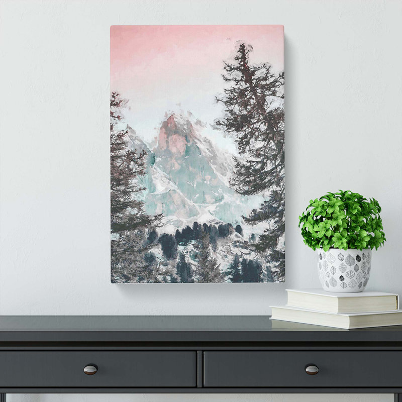 Mountain Peak In Abstract - Wrapped Canvas, 91cm H x 60cm W x 3cm D