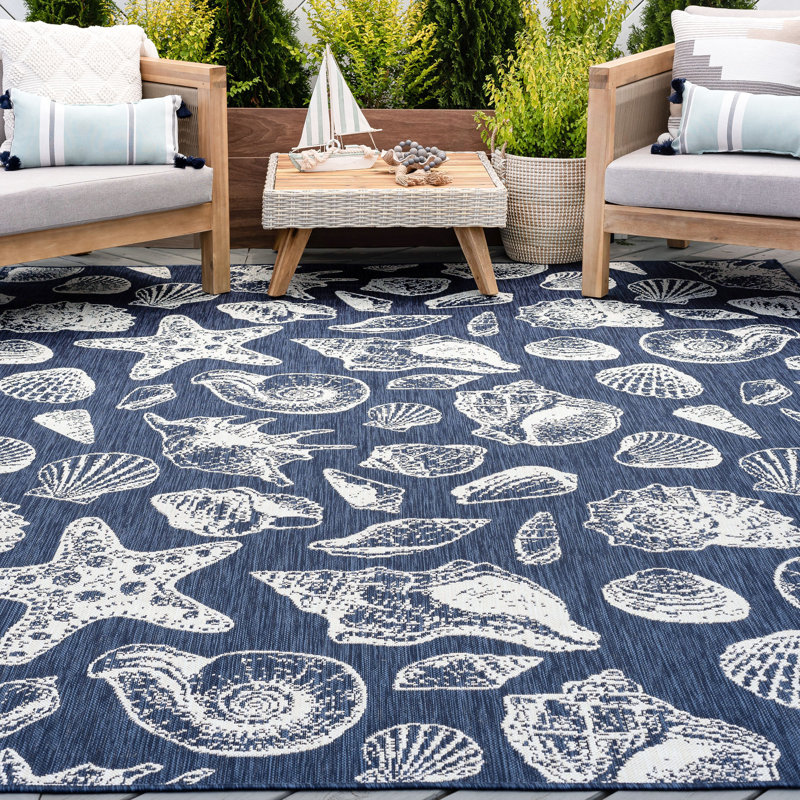 Seraphine Machine Woven Indoor and Outdoor Area Rug , Rectangle 7'10" x 10'2"