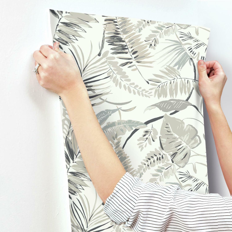 Papier peint tropical, Blanc
