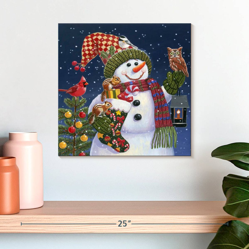 Bonhomme de neige avec lanterne Lelend, H 16 po x l 16 po