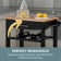 Michelle 4 Tier Butcher Block Kitchen Cart with Drawer and Wine Rack