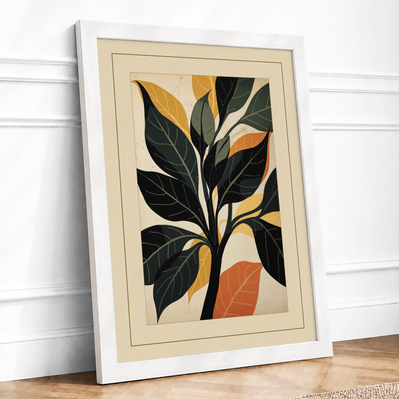 Radiance Botanical - Framed Print, A1 - 84.1 x 59.4 cm, White