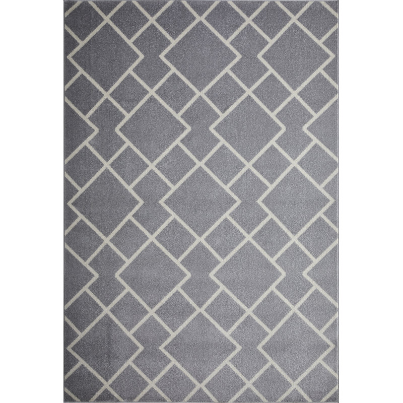 Christine Bleyana Gray Area Rug, Rectangle 9'10" x 12'10"