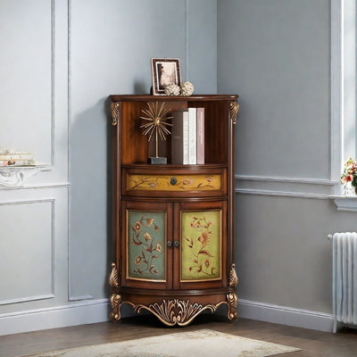 Corner Triangle Cabinet with Storage by interanest
