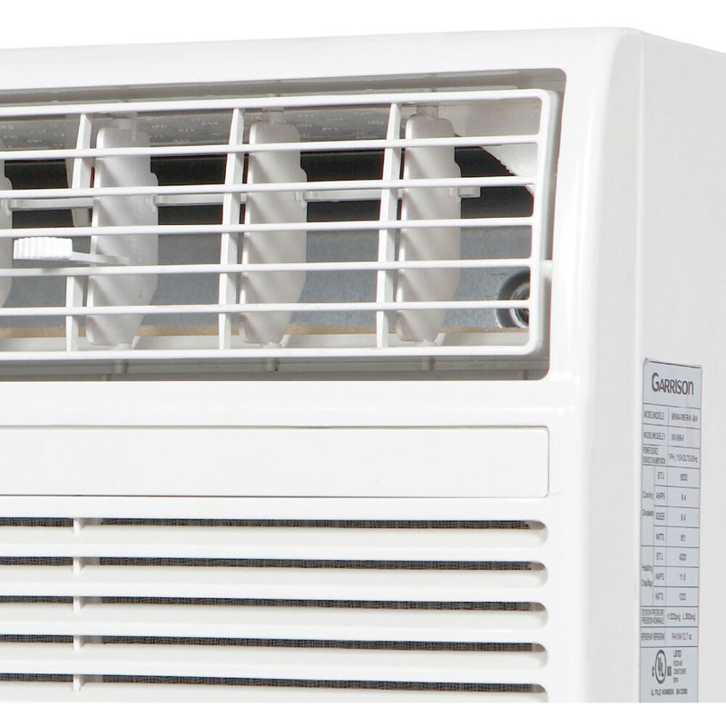 White 10,000 BTU Wall Mounted Air Conditioner with Heater and Remote