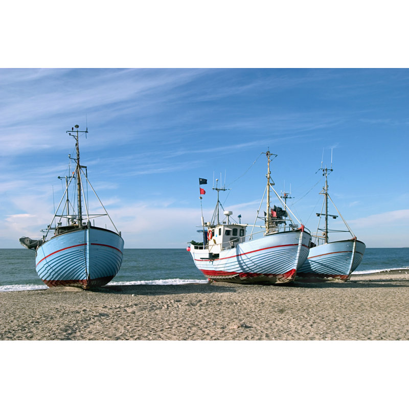 Coast Fishing Boat - Wrapped Canvas Print, 61cm H x 91cm W