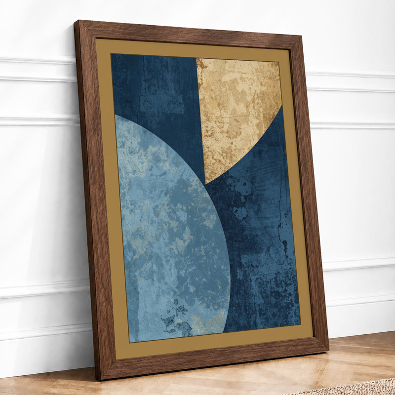 Geometric Contemplation Minimalist - Print, Walnut, A4 - 29.7 x 21.0 cm