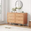 Commode double à 6 tiroirs en rotin pour chambre à coucher, commode, commode à tiroirs moderne-310788651