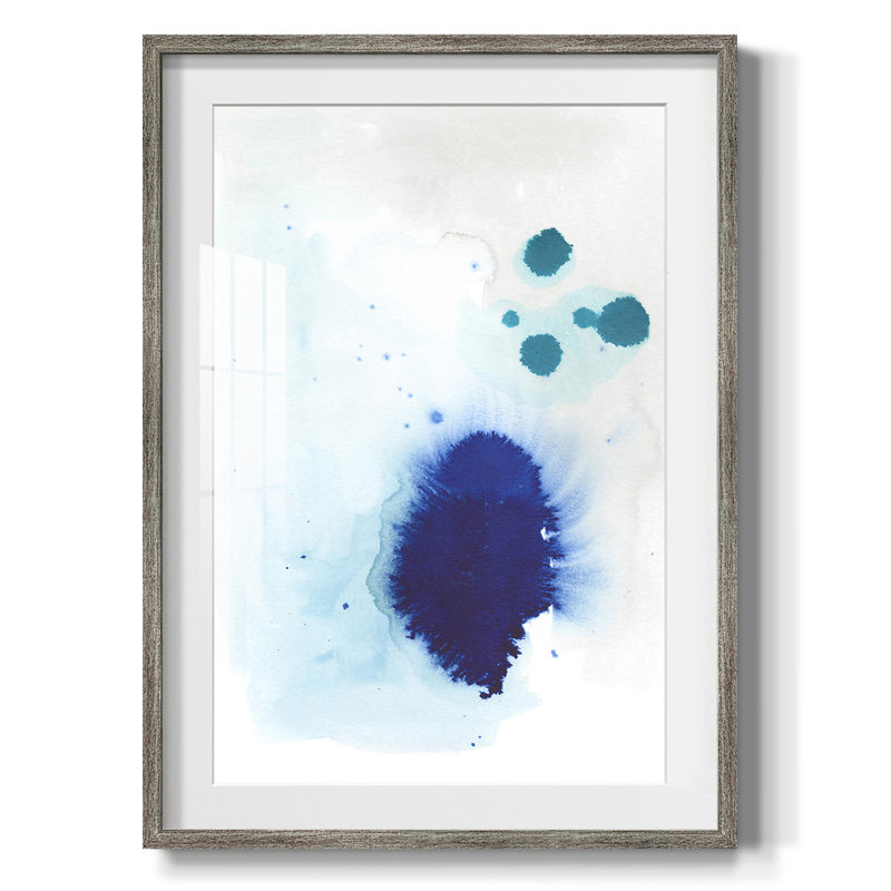 Spare Blue I - Impression encadrée, Vieilli, H 28,5 po x l 20,5 po