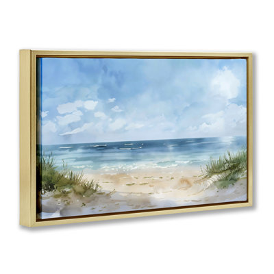 Cadre flottant Serene Summer Beachscape, design par Creative Studio