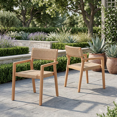 Outdoor Wicker Dining Chairs With Armrests