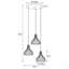 Luminaire suspendu réglable en grappe à 3 lumières Karsyn-2055813200