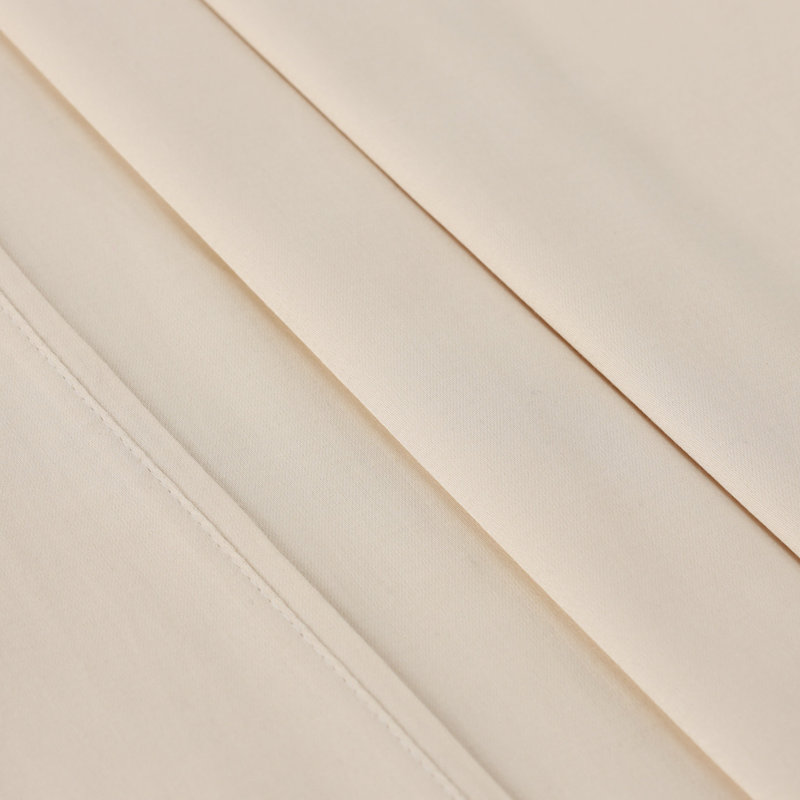Blue Nile Mills 300 Thread Count Egyptian Cotton Solid Deep Pocket Sheet Set, Full, Ivory