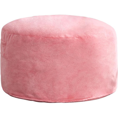 Bean Bag Chair – Pink – 3-In-1 Convertible / Twin Size / Plush Faux Fur / Adult Style